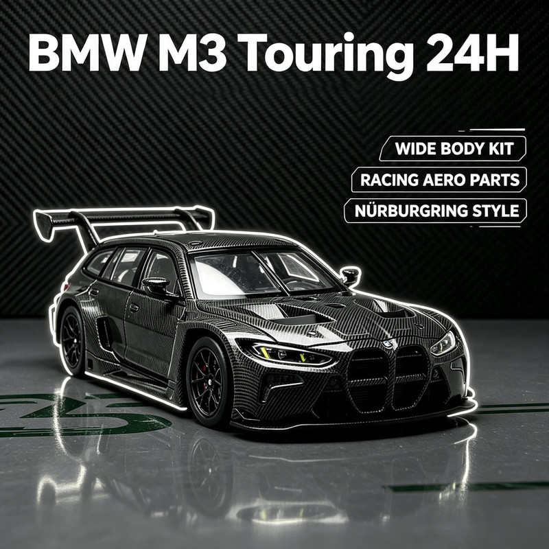 Die Cast Car 1 64 - JiCar 1/64 BMW M3 Touring 24H