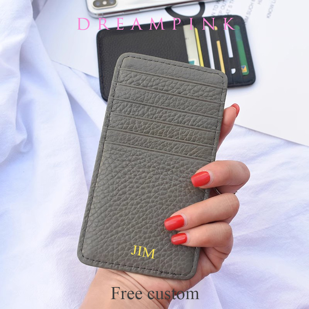 Cartera de cuero de vaca con i - Card Top Loader reseña y precio