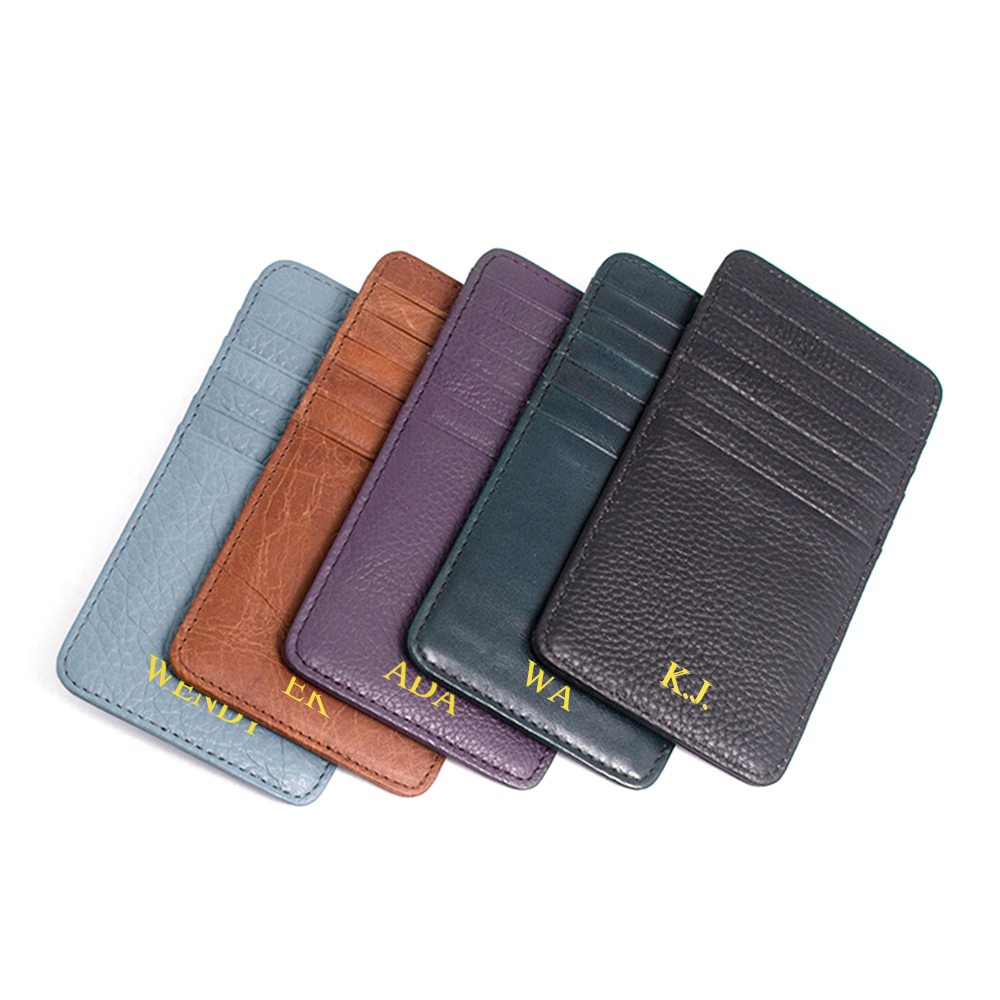 Cartera de cuero de vaca con i - Card Top Loader reseña y precio
