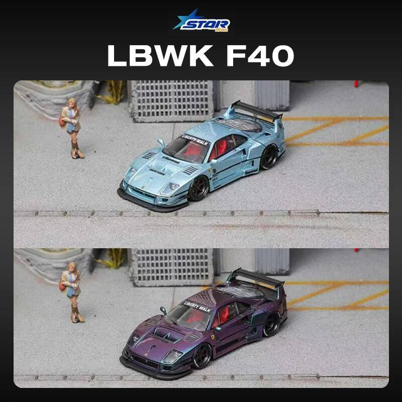 STAR 1:64 LBWK F40 hielo azul  - Die Cast Car 1 64 reseña y precio